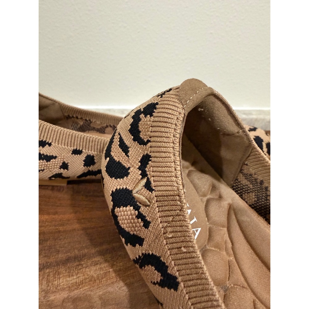 VIVAIA Claire Dark Leopard Knit Round Toe Ballet Flats Size 37 US 6.5 - Picture 5 of 10